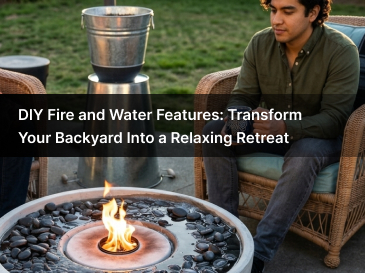how to turn a fire pit into a water feature