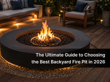 outdoor fire water features for backyard