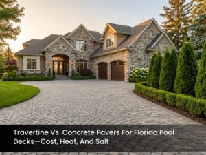 Travertine vs. Concrete Pavers